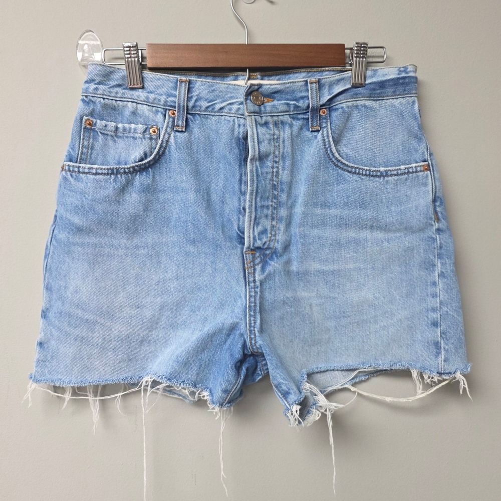GRLFRND The Jules Denim Shorts Womens 28 Blue Super High Rise‎ Vintage Cut Offs